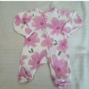 Pink Flower Newborn sleepwear